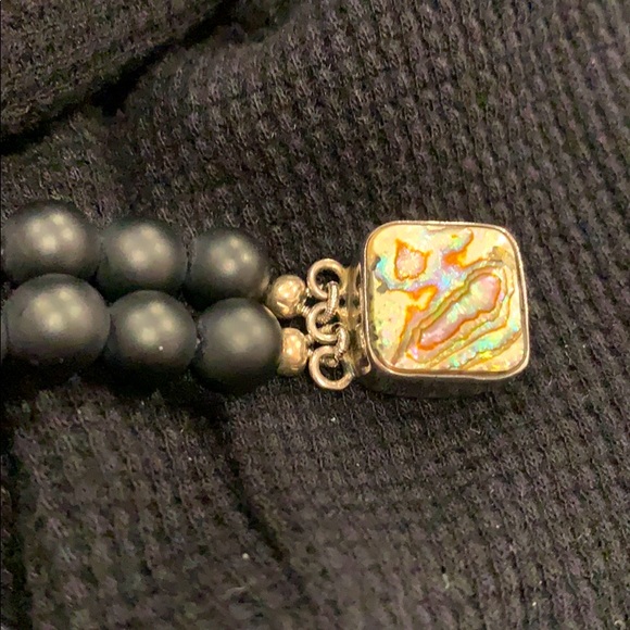 Antique Pearl Black Onyx Bracelet - Picture 2 of 4